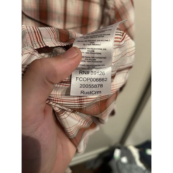 Filson Mens XL Long Sleeve Red Plaid Vented Fishing Shirt Button Down - Picture 6 of 9